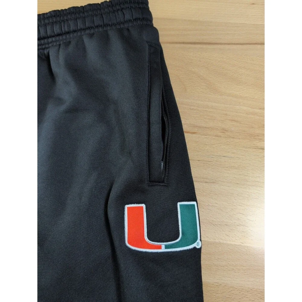 Adidas Miami Hurricanes Team Issued Men’s Sweatpants + 1/4 Zip Pullover Size 2XL